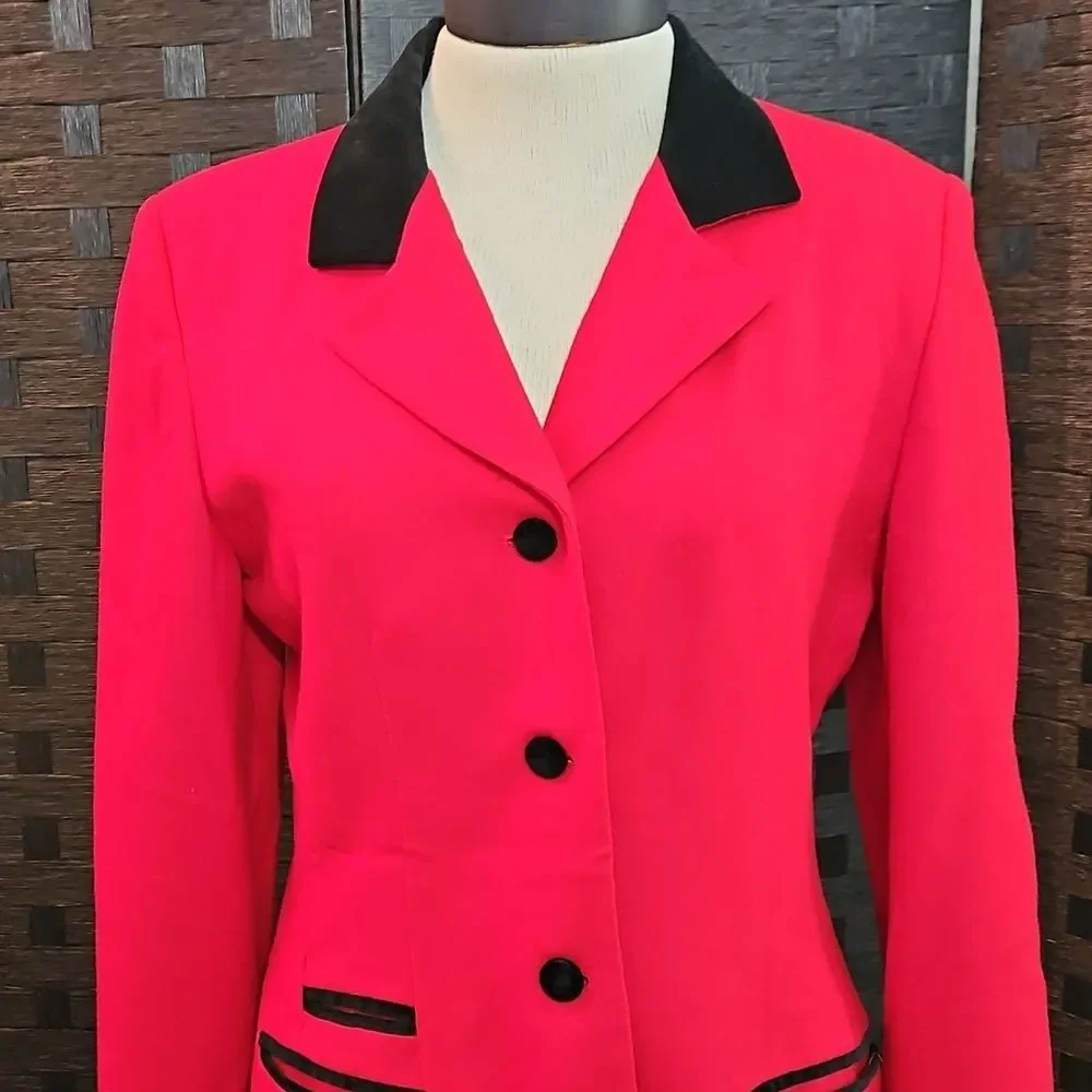 Women's Vintage Brooks Brothers Red Equestrian Style Blazer Size 6